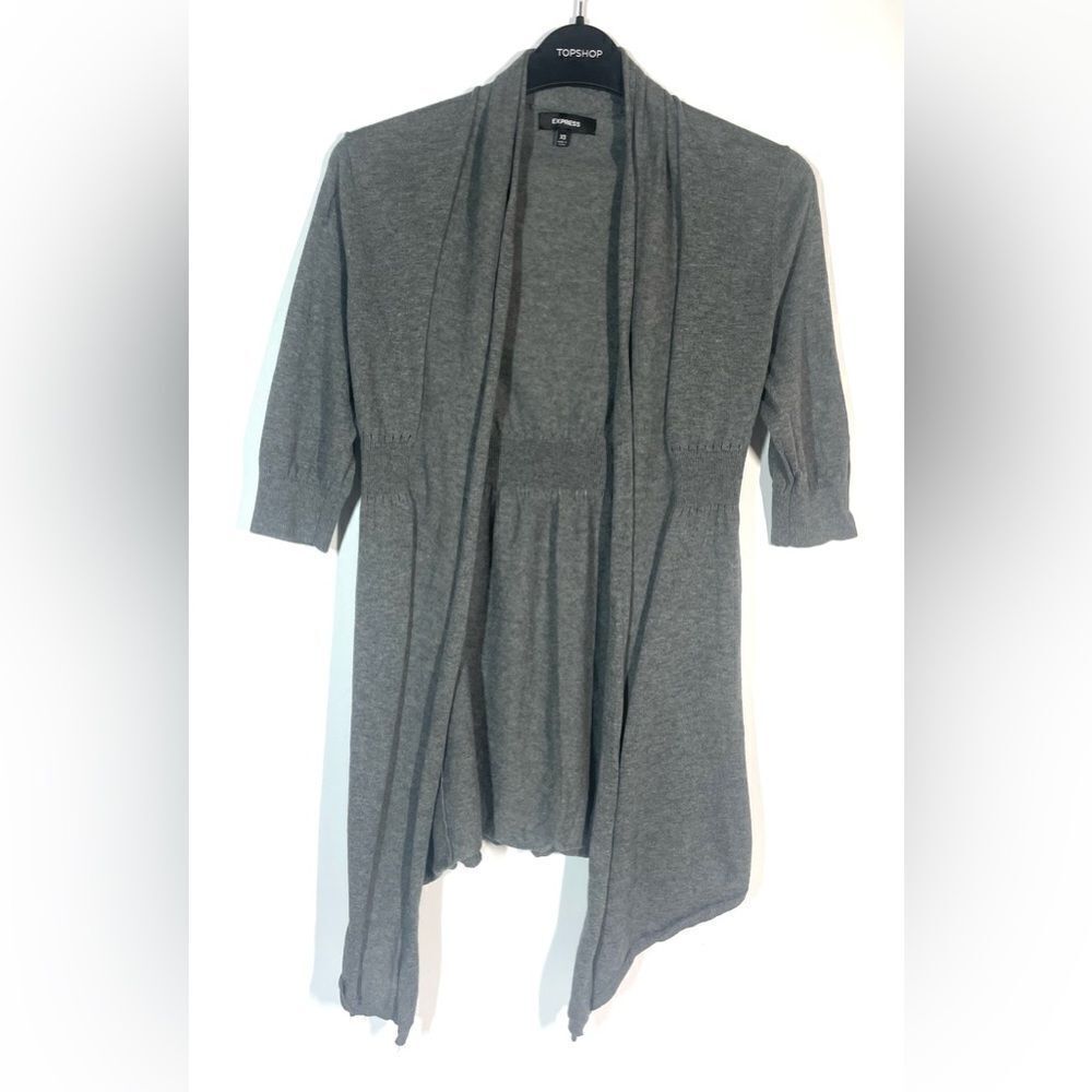 EXPRESS Open Front Gray Cardigan Sweater WOMEN XS